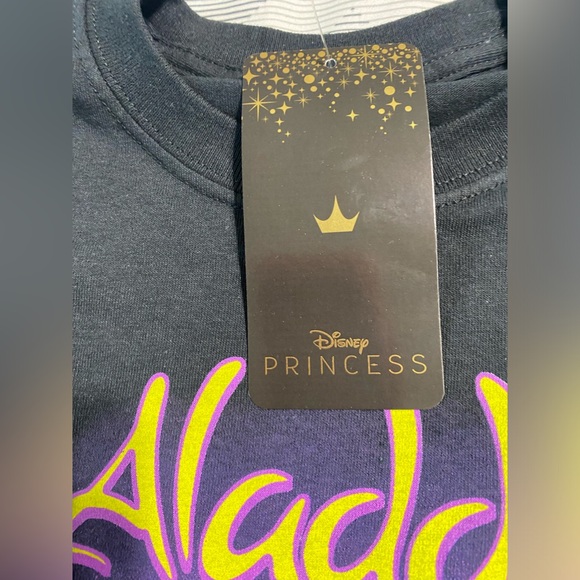 🌸Nwt Disney Aladdin Sz Medium Tee Black - Picture 6 of 10
